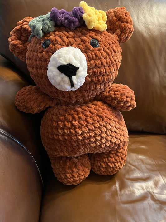 Giant bear with a flower crown